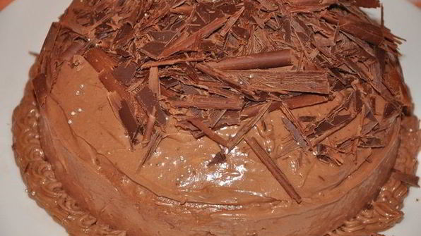 тыквенно-шоколадный торт-купол с малиновым желе