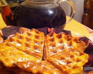 Бельгийские вафли в вафельнице