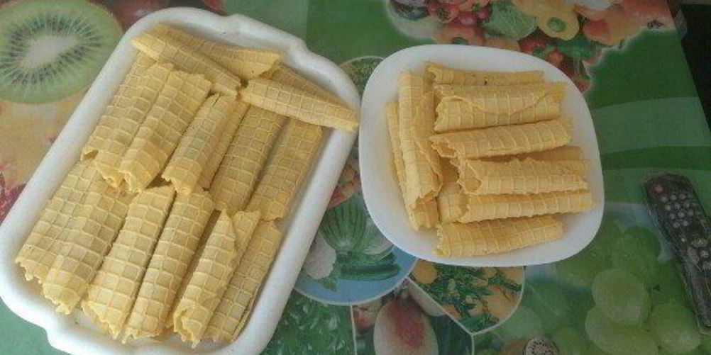 Рецепт вафельных трубочек со сгущенкой