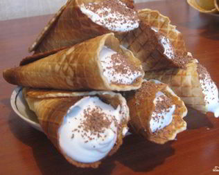 Вафли с кремом