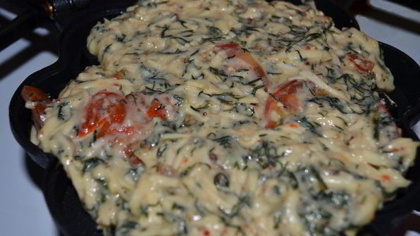 вафли с сыром и помидором