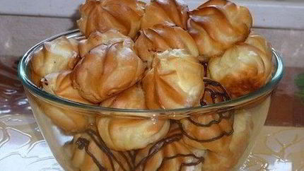 Домашние профитроли с заварным кремом