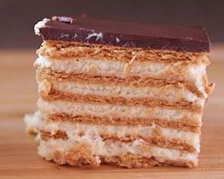 Домашний торт-эклер из печенья