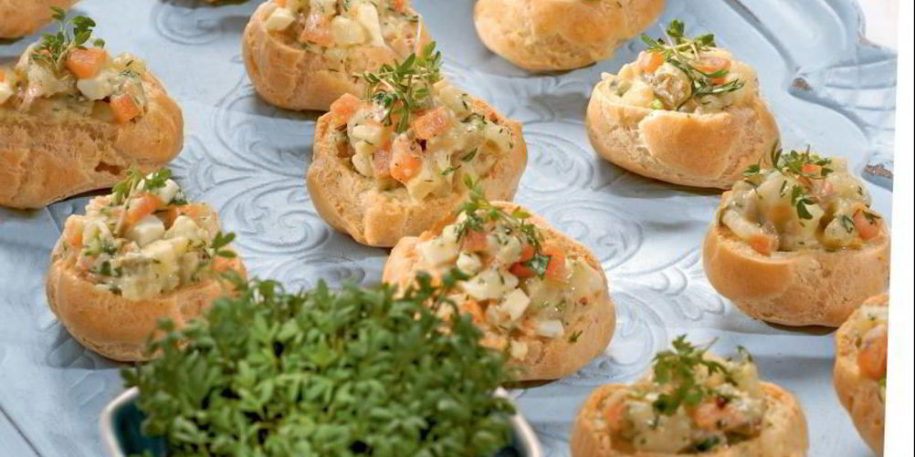 Рецепт профитролей с картофельным салатом