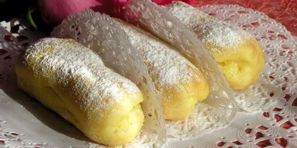Рецепт эклеров с лимонным заварным кремом