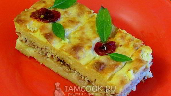 картофельная запеканка со свиным фаршем и сыром