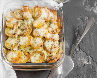 Острая картофельная запеканка с кабачком