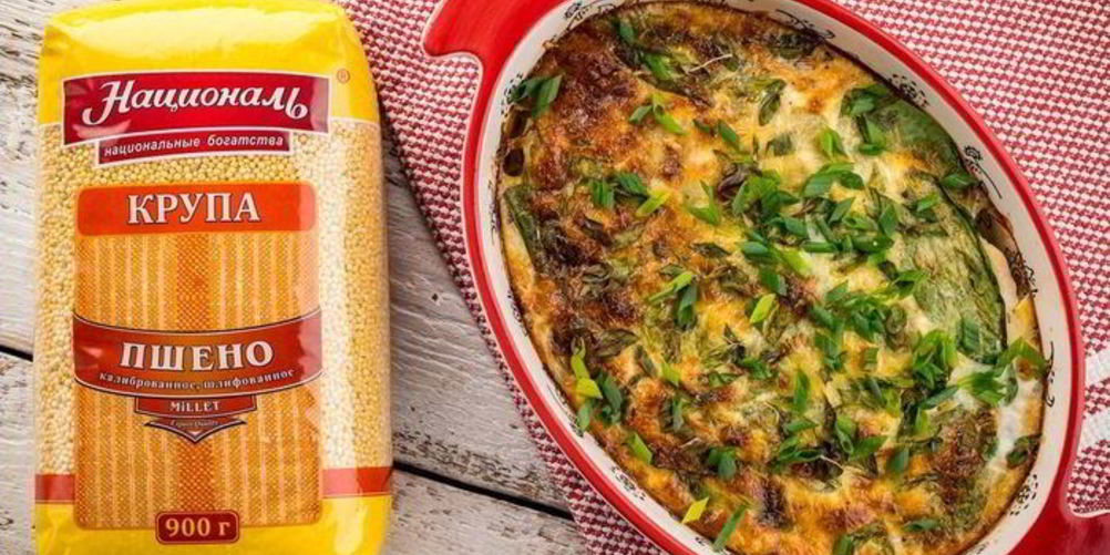 Рецепт пшенной запеканки с курицей и шпинатом