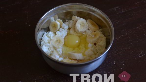 творожная запеканка с бананом