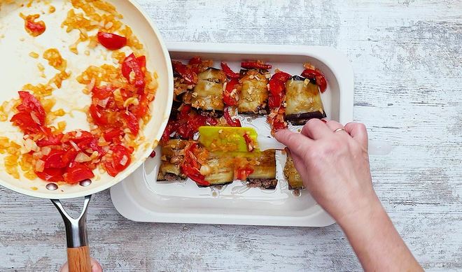 Запеканка из баклажанов с фаршем