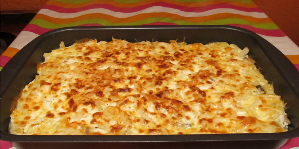 Рецепт запеканки из кабачков с грибами