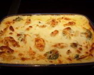 Запеканка из макарон с брокколи