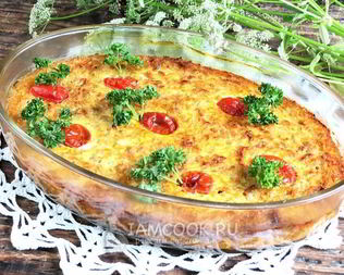 Запеканка из молодой капусты с яйцами