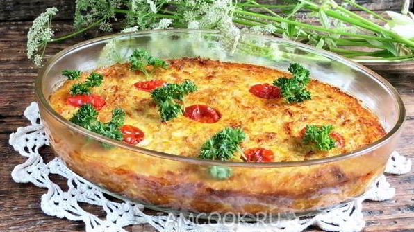 запеканка из молодой капусты с яйцами