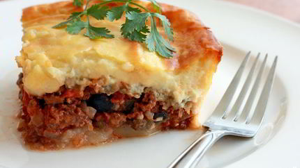 Запеканка картофельная с баклажанами