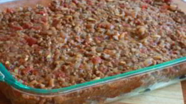 запеканка картофельная с баклажанами