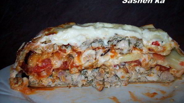 запеканка корзина с цветами