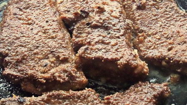 запеканка-перевертыш из печени и овощей