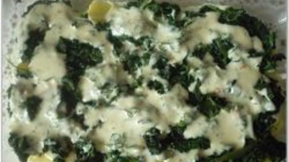 запеканка с рыбой и шпинатом