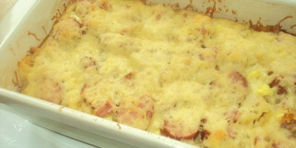 Рецепт запеканки с сосисками