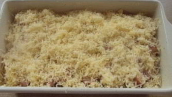 запеканка с сосисками