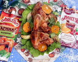 Пикантные куриные крылышки в маринаде Барбекю с джемом Глинтвейн