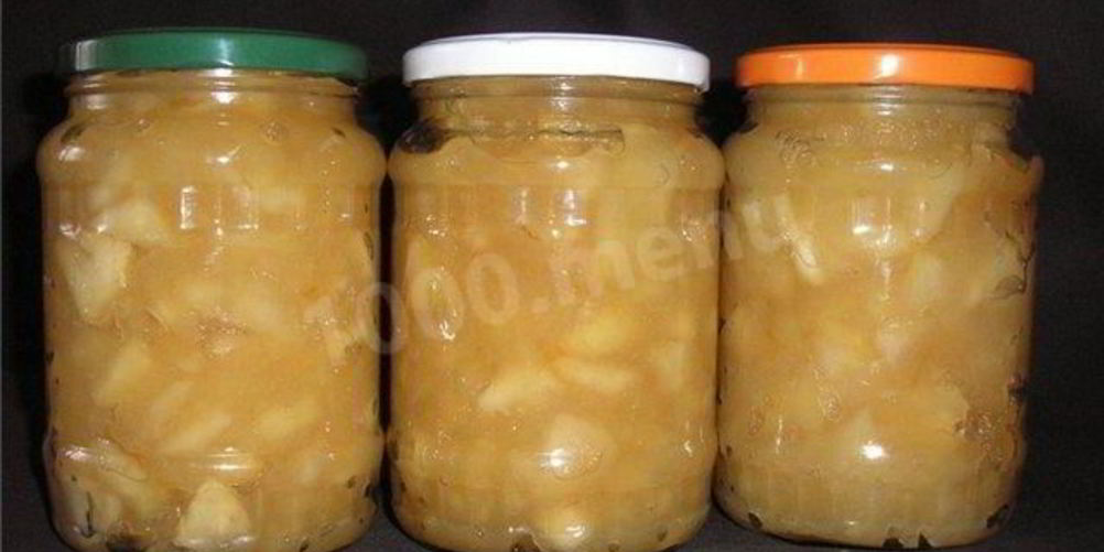 Рецепт яблочного джема с карамелью