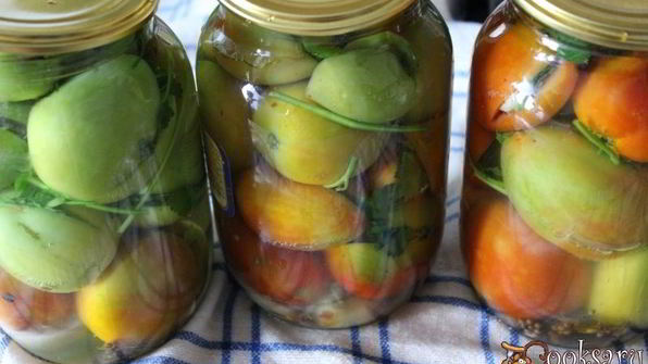 фаршированные зеленые помидоры на зиму