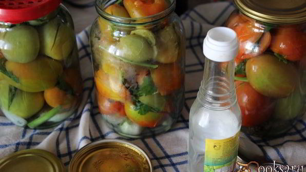 фаршированные зеленые помидоры на зиму