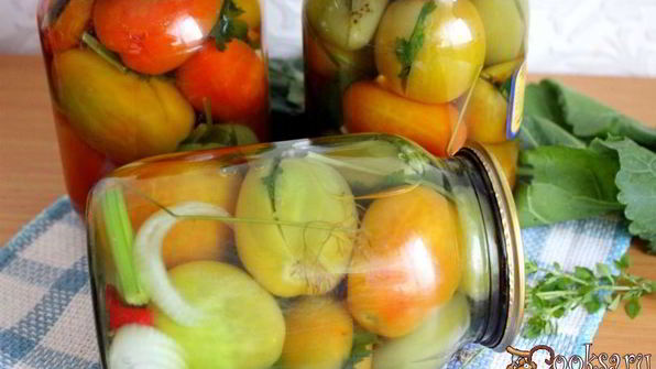 фаршированные зеленые помидоры на зиму