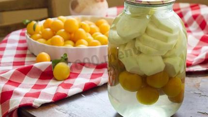 Компот из алычи и кабачков на зиму