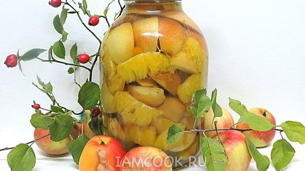 компот из яблок и апельсинов на зиму