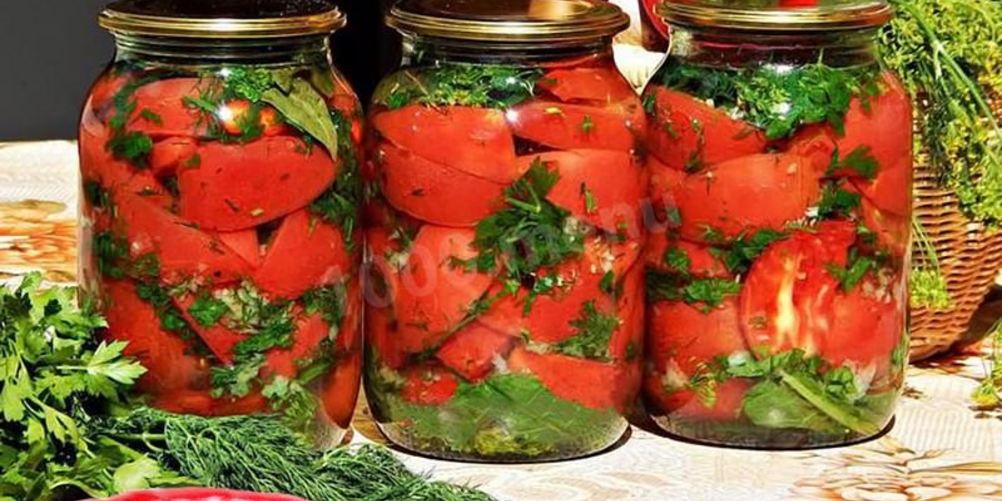 Рецепт красных помидоров по-корейски на зиму
