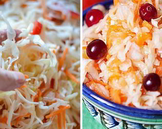 Квашеная капуста с брусникой