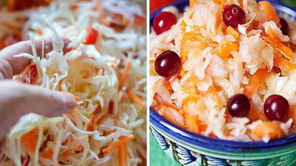 Квашеная капуста с брусникой