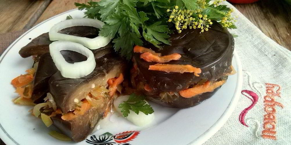 Рецепт квашеных баклажанов с морковкой