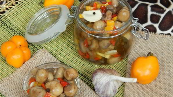 быстрые маринованные шампиньоны