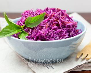 Маринованная краснокочанная капуста
