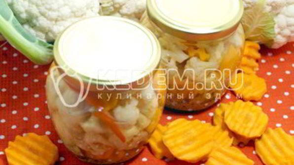 маринованная цветная капуста с морковью