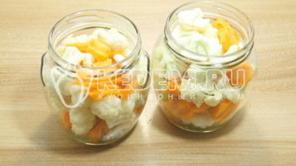 маринованная цветная капуста с морковью