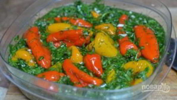 маринованный болгарский перец с чесноком