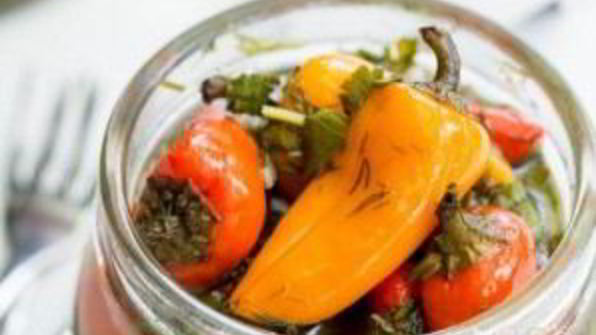 маринованный болгарский перец с чесноком