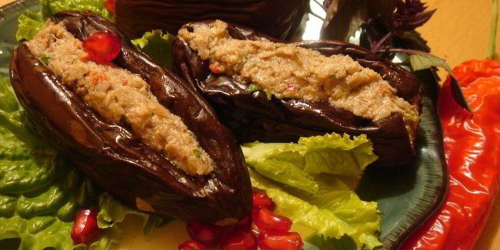 Рецепт маринованных баклажанов с ореховой начинкой