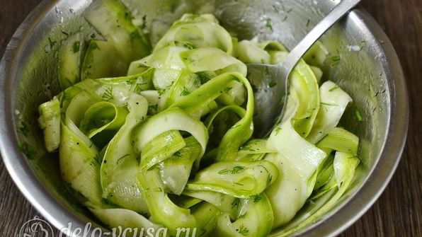 маринованные кабачки с зеленью