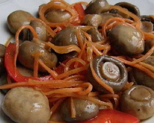 Маринованные шампиньоны по-корейски