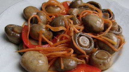 Маринованные шампиньоны по-корейски