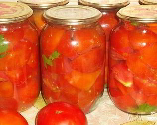 Помидоры дольками на зиму