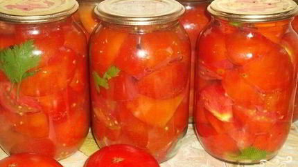 Помидоры дольками на зиму