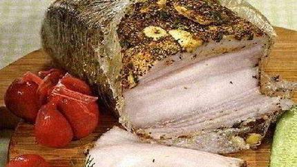 Мятное сало с приправой карри