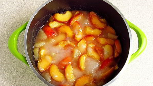 варенье из персиков и консервированных ананасов